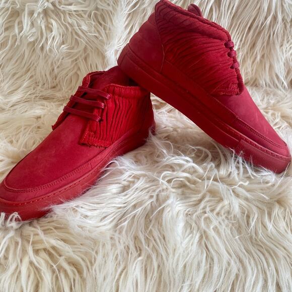 Filling Pieces sneakers leather Desert Boot Red sz 39 Designer Suede Shoes - Picture 5 of 8